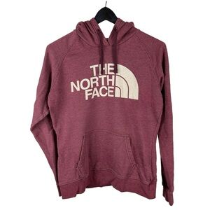 Women’s Y2K The North Face Red Pullover Logo Hoodie Size S